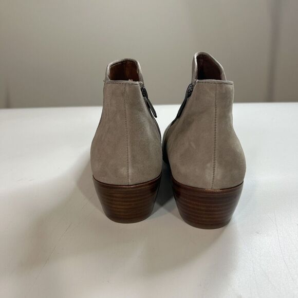 Sam Edelman Petty Suede Heeled Ankle Bootie Womens 9 M Putty Gray Beige - Picture 5 of 8
